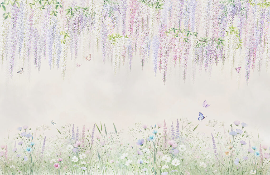 Flores sobre el prado — diseño completo