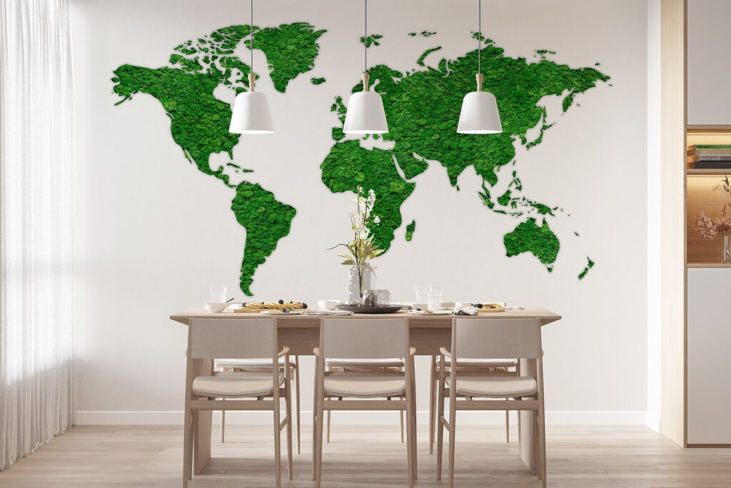 Mapa en verde oliva — interior 1