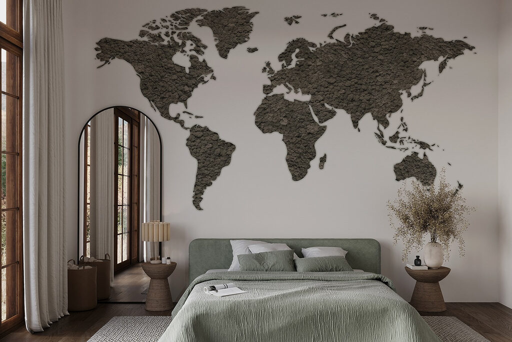 Mapa en verde oliva — interior 1