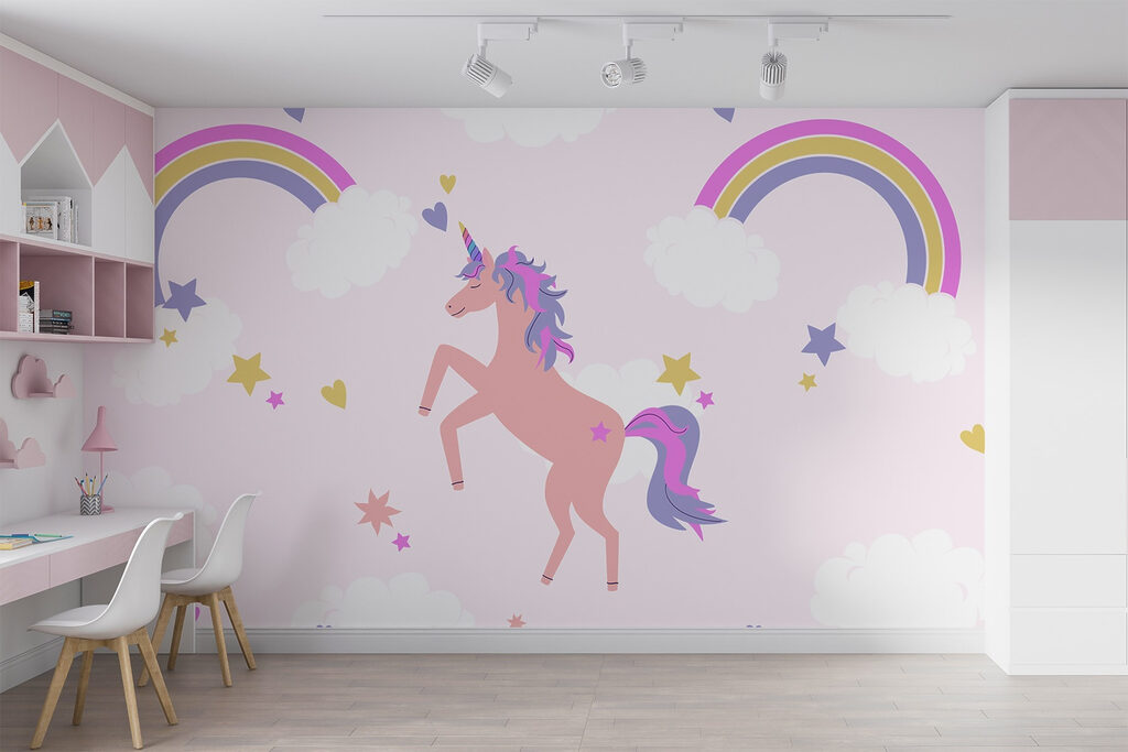 Unicornio entre arcoíris — interior 1