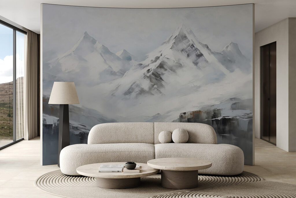 Picos nevados en acuarela — interior 2