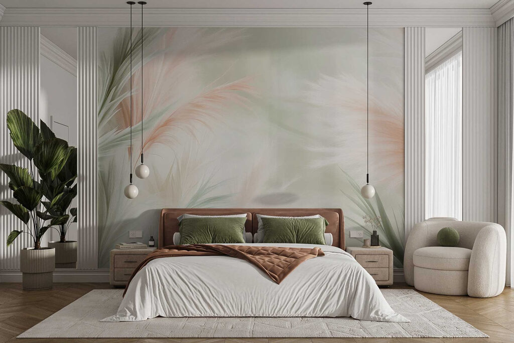 Plumeros en tonos pastel — interior 2