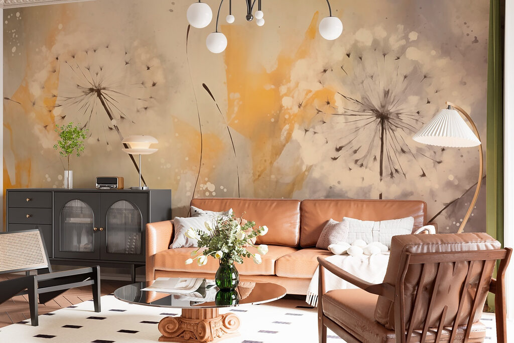 Semillas plumosas en amarillo — interior 2