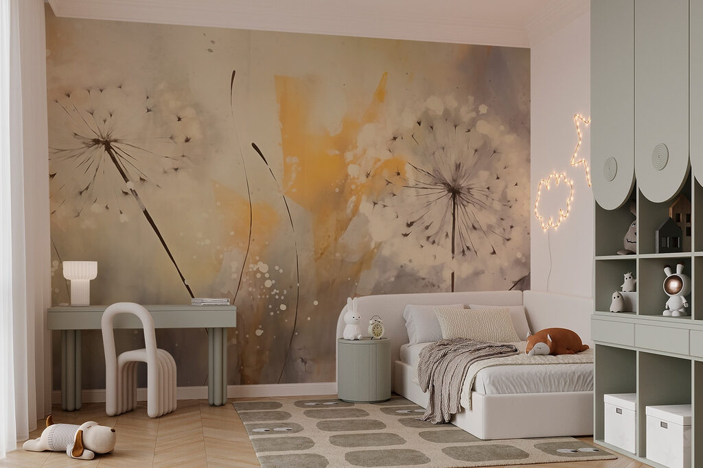 Semillas plumosas en amarillo — interior 3