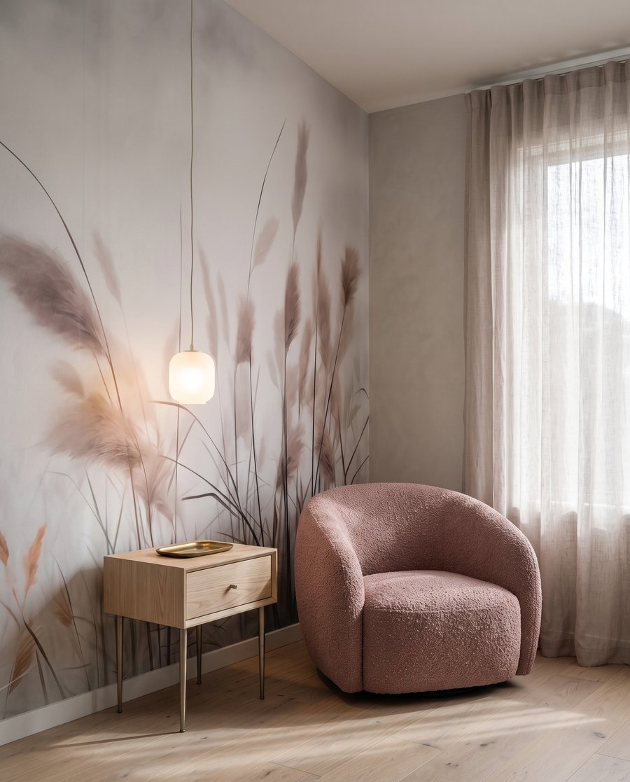 Plumeros marrones en niebla — interior 3