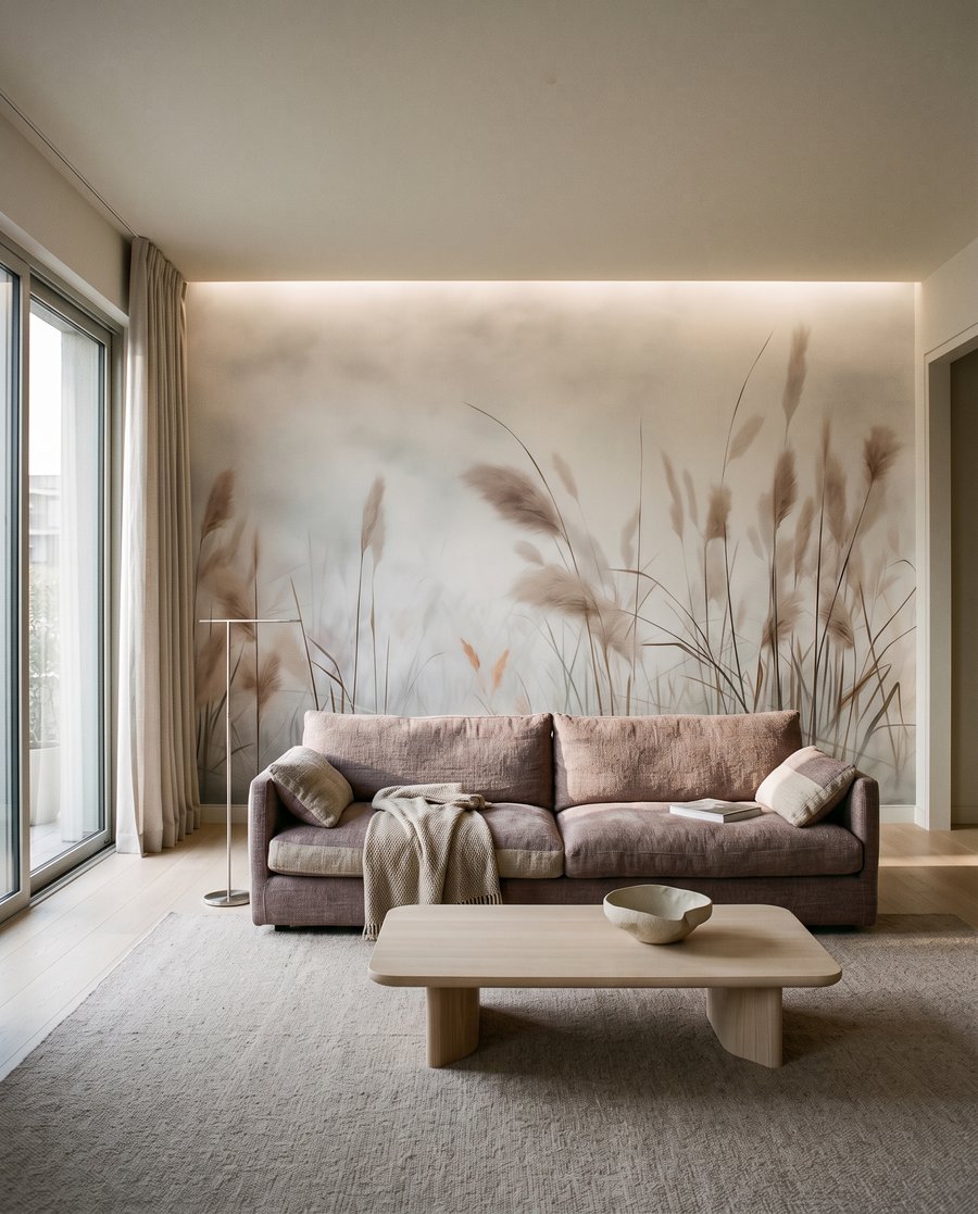 Plumeros marrones en niebla — interior 5