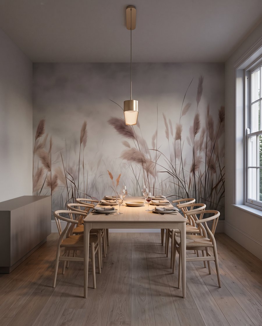 Plumeros marrones en niebla — interior 8