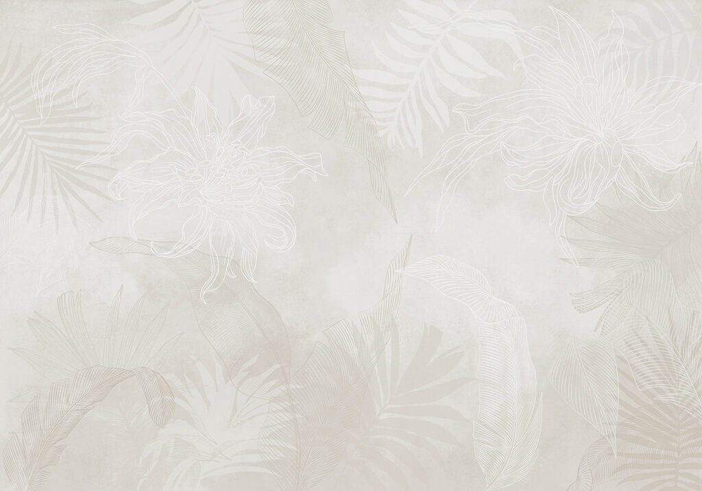 Hoja tropical difuminada — diseño completo