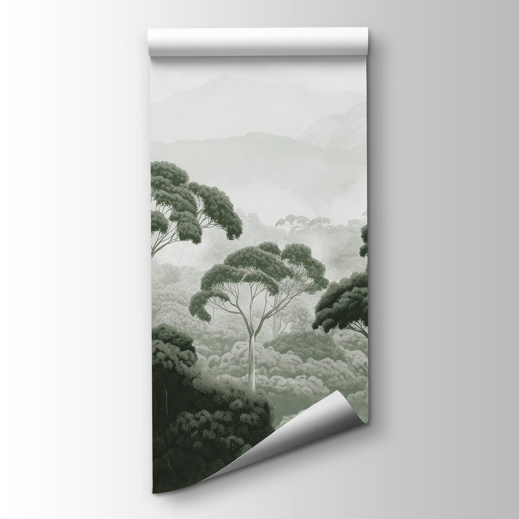 Copas altas sobre niebla — vista del producto