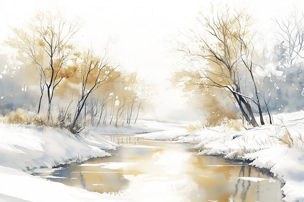 Invierno junto al agua — diseño completo