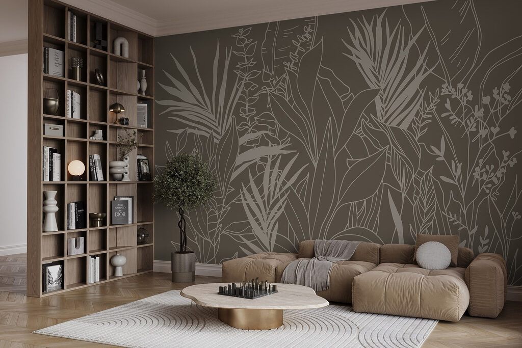 Hojas en líneas blancas — interior 1