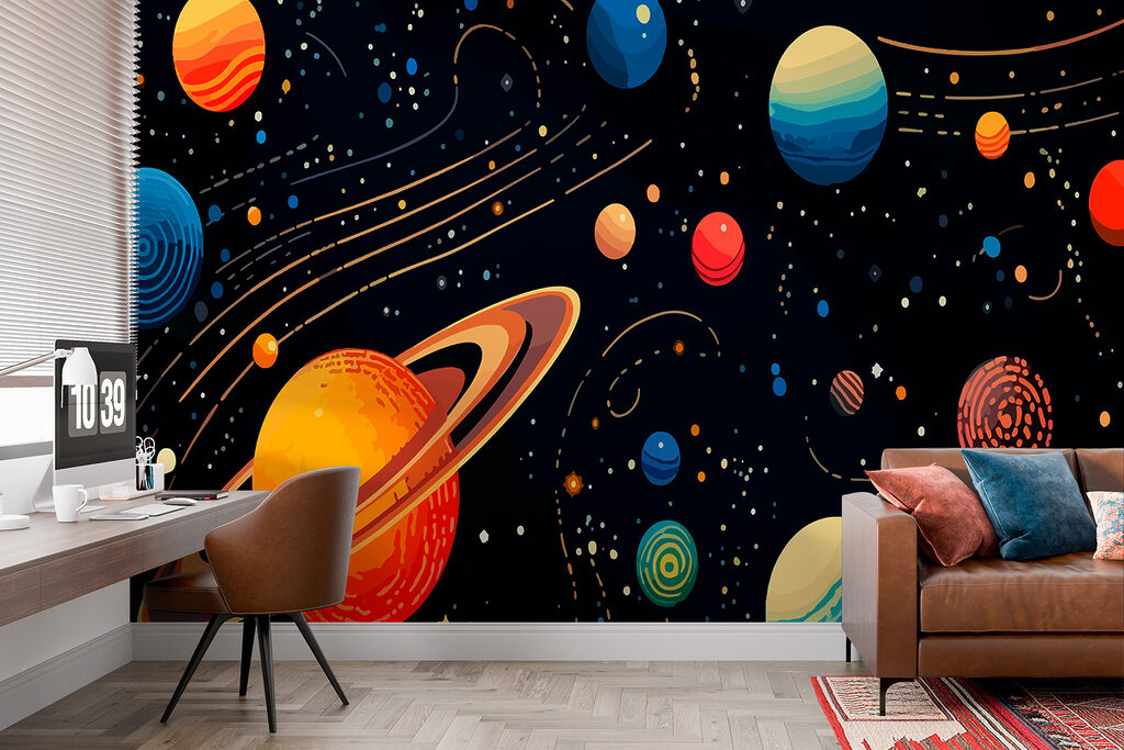 Planetas sobre órbitas doradas — interior 1