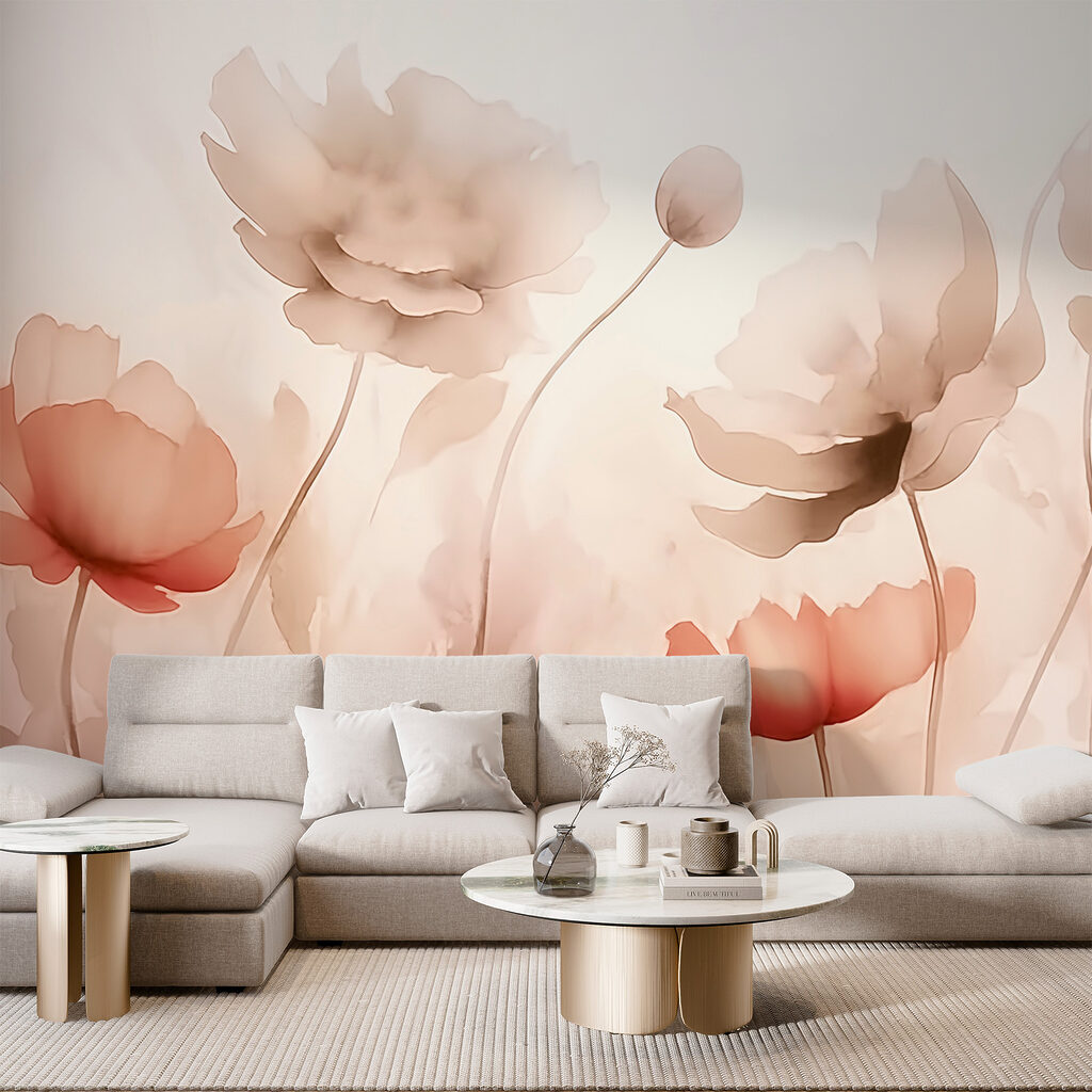 Flores suaves en terracota — interior 1