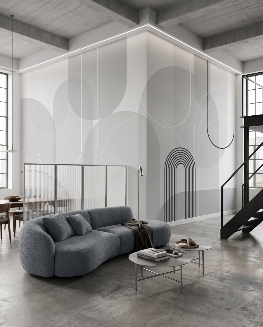 Arcos y círculos pastel — interior 1