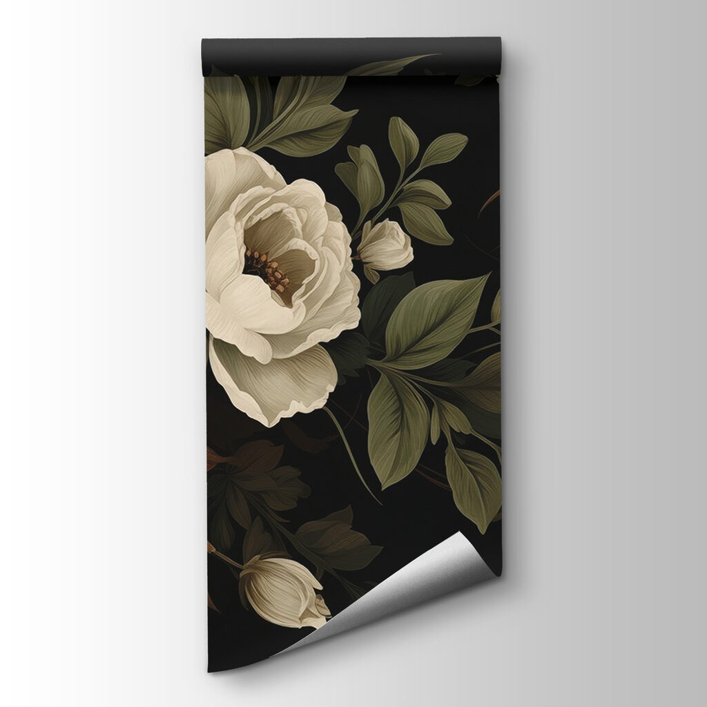 Flores envejecidas sobre negro — vista del producto