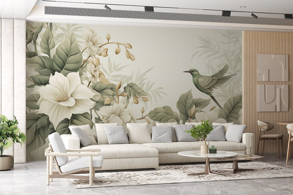 Colibrí entre flores blancas — interior 3