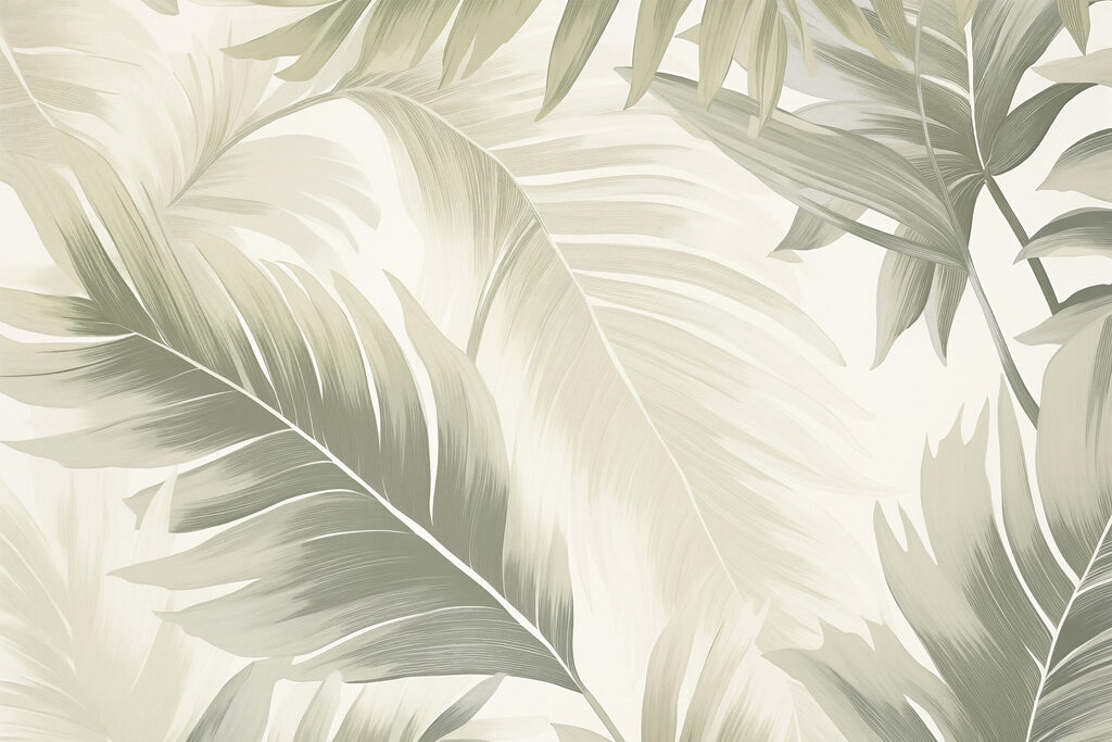 Hojas de palmera pálidas — diseño completo