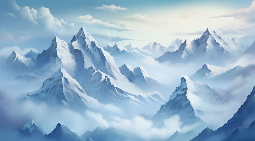 Cumbres sobre las nubes — diseño completo
