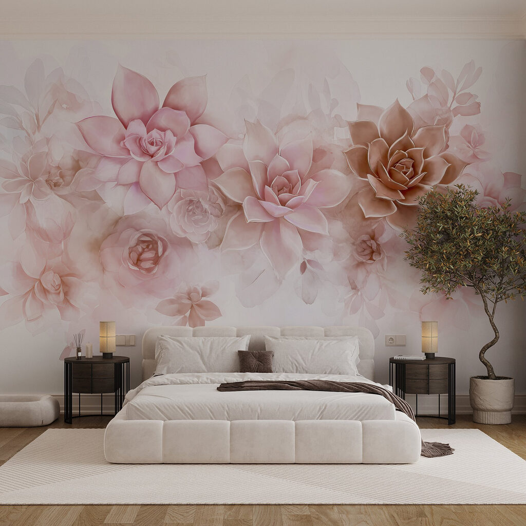Flores rosas en rosetas — interior 2