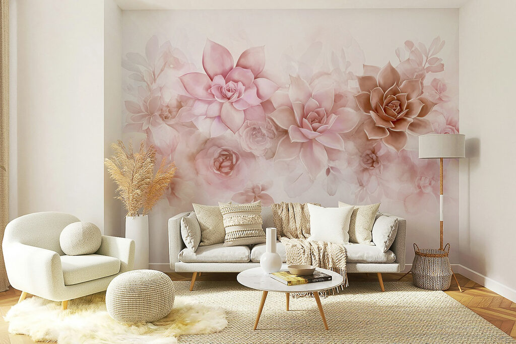 Flores rosas en rosetas — interior 3