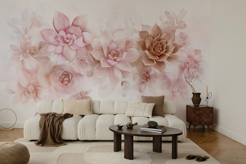 Flores rosas en rosetas — interior 4