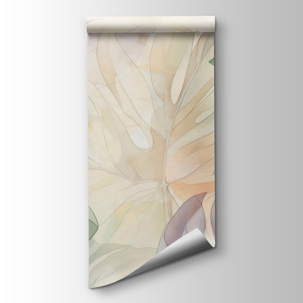 Hojas tropicales pastel — vista del producto