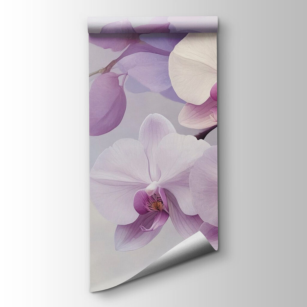 Orquídeas entre hojas moradas — vista del producto