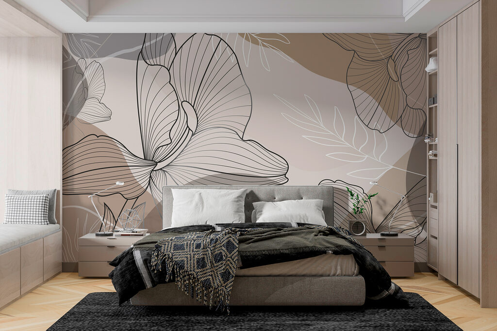 Contornos florales en topo — interior 1