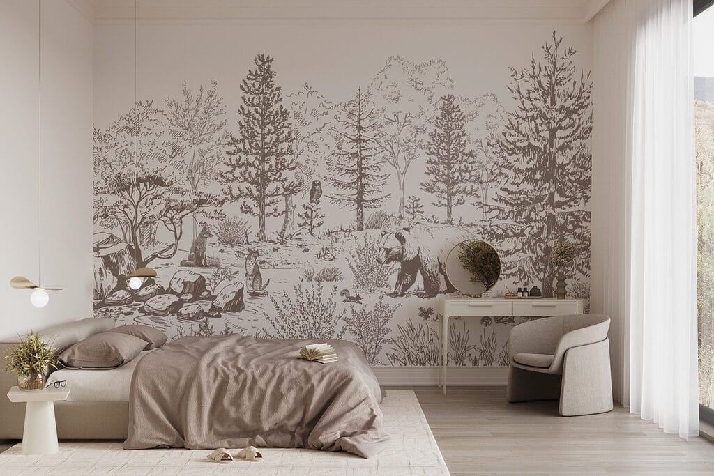 Osos en bosque dibujado — interior 2