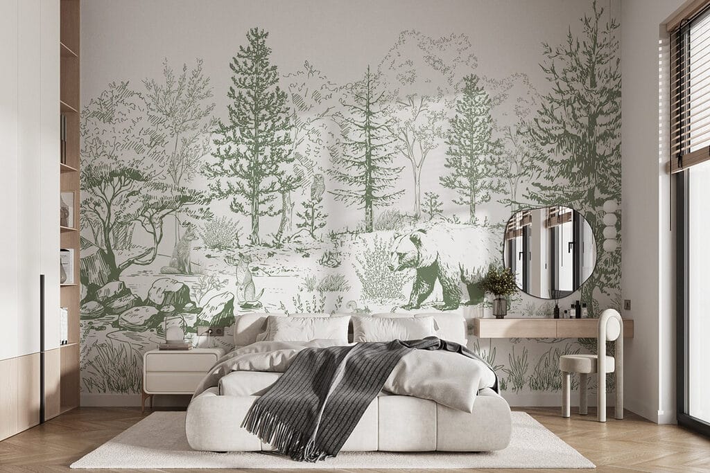 Osos en bosque dibujado — interior 2