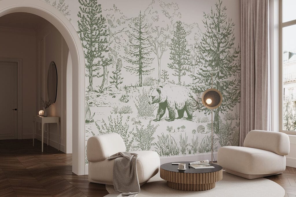 Osos en bosque dibujado — interior 4