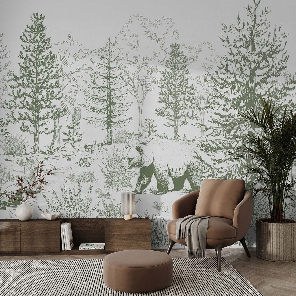 Osos en bosque dibujado — interior 5