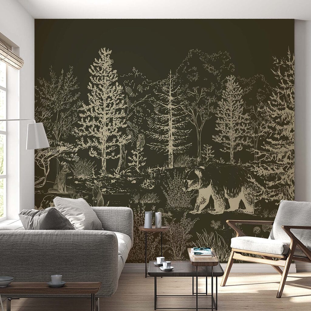 Osos en bosque dibujado — interior 2