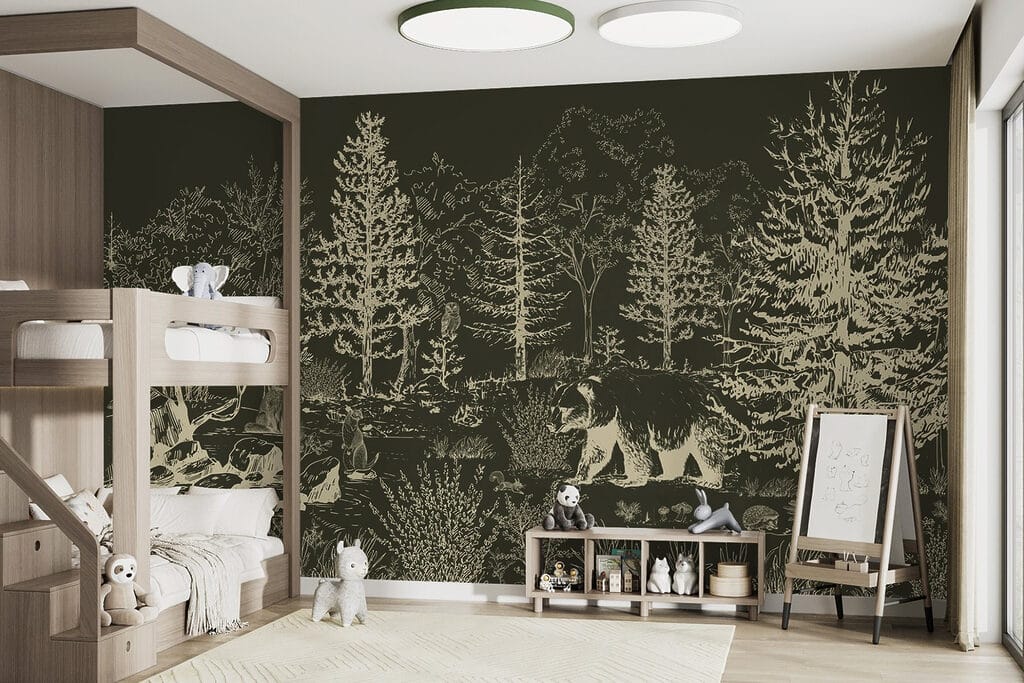 Osos en bosque dibujado — interior 5