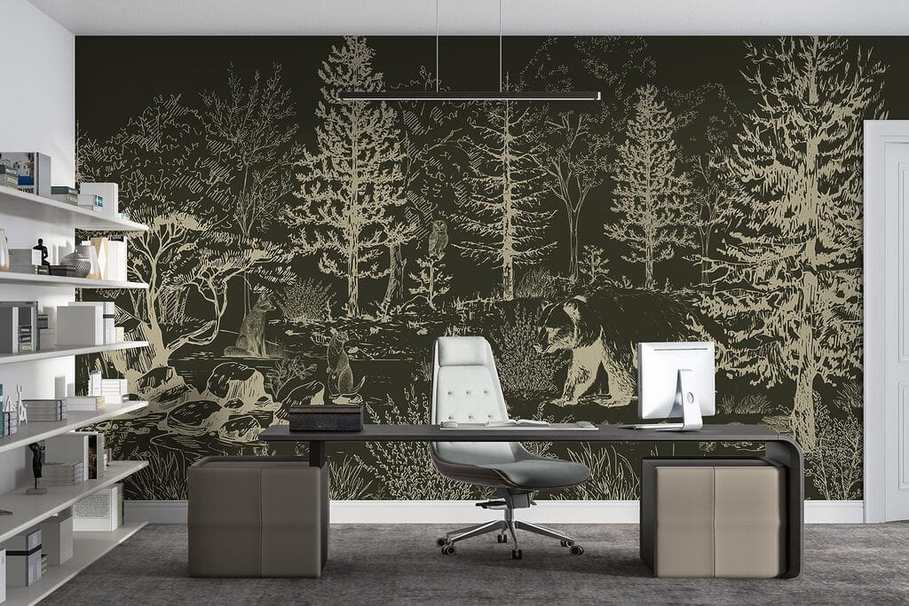 Osos en bosque dibujado — interior 6