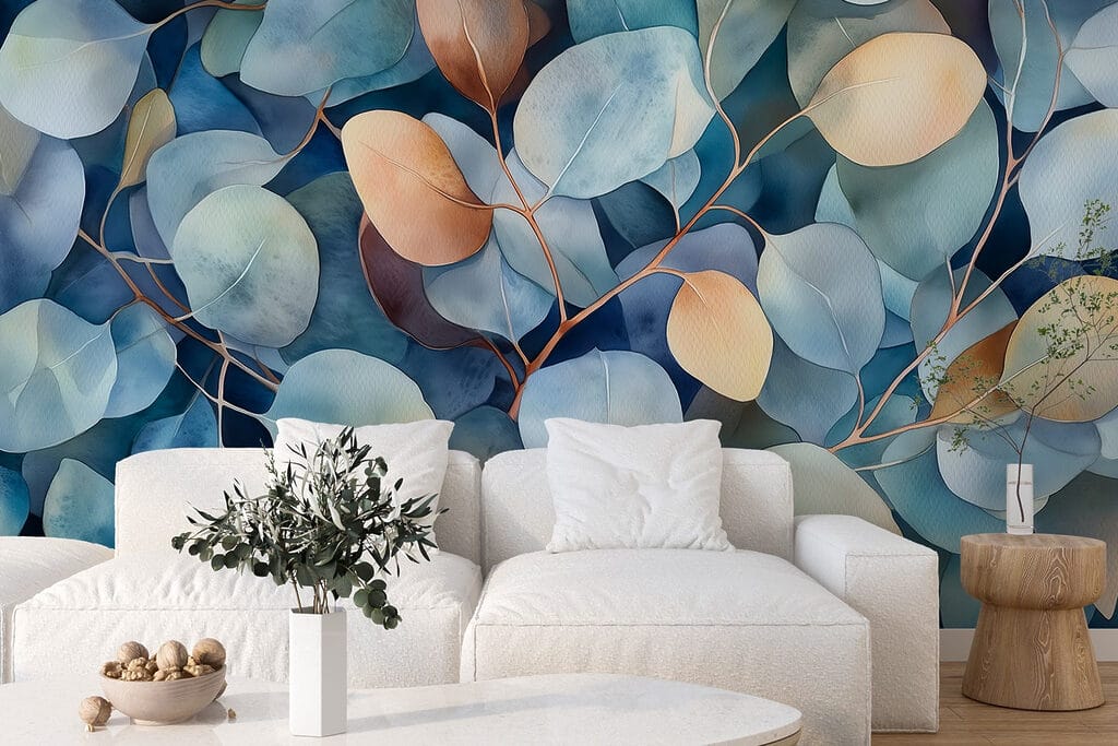 Hojas azules con ocre — interior 2