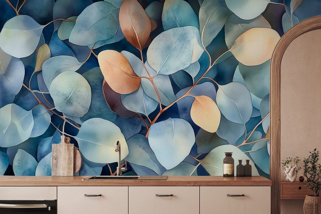 Hojas azules con ocre — interior 4
