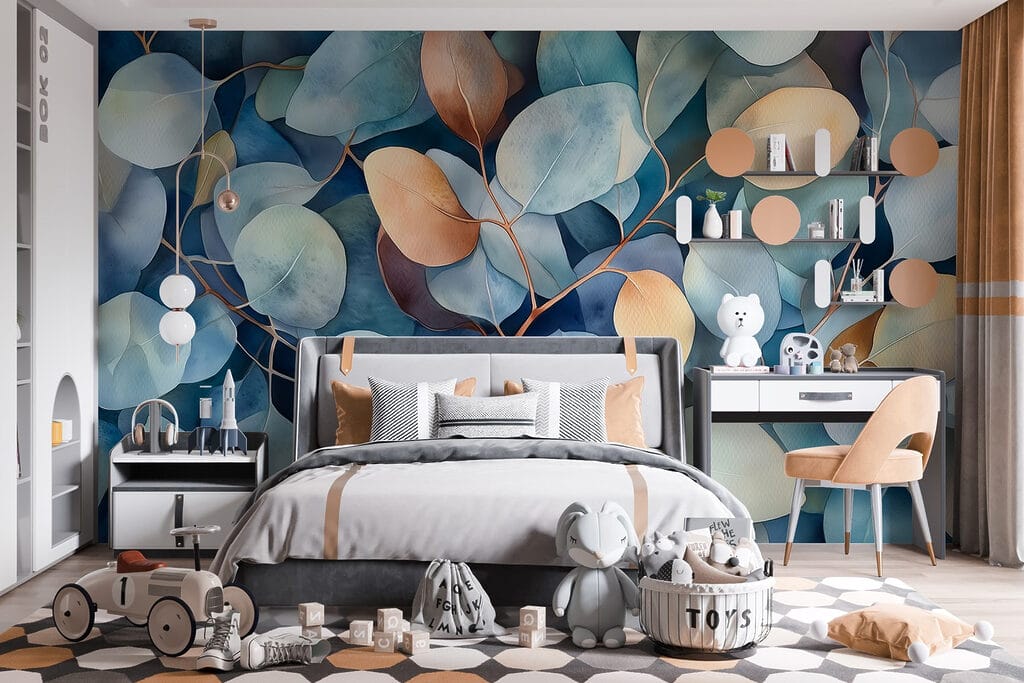 Hojas azules con ocre — interior 5