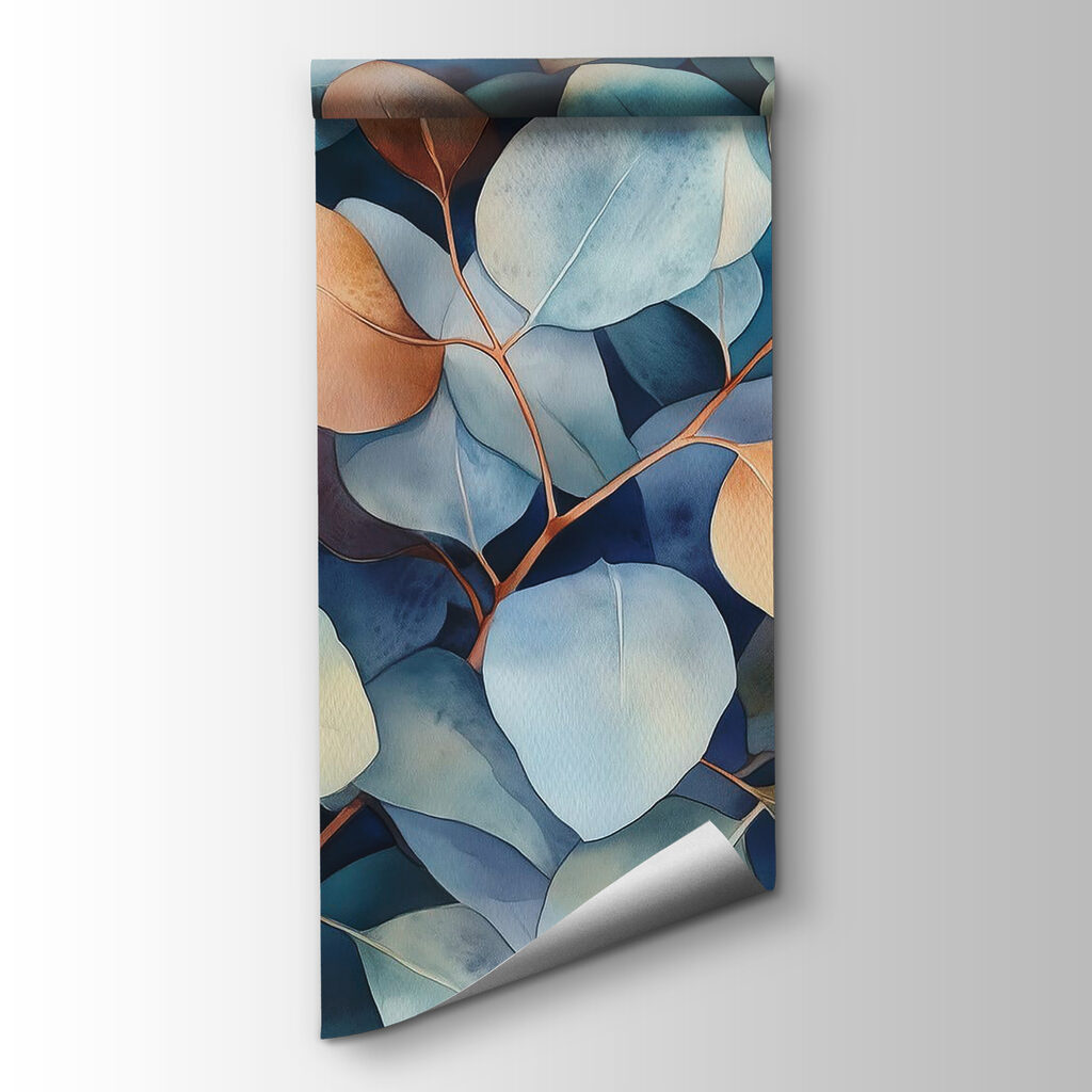 Hojas azules con ocre — vista del producto