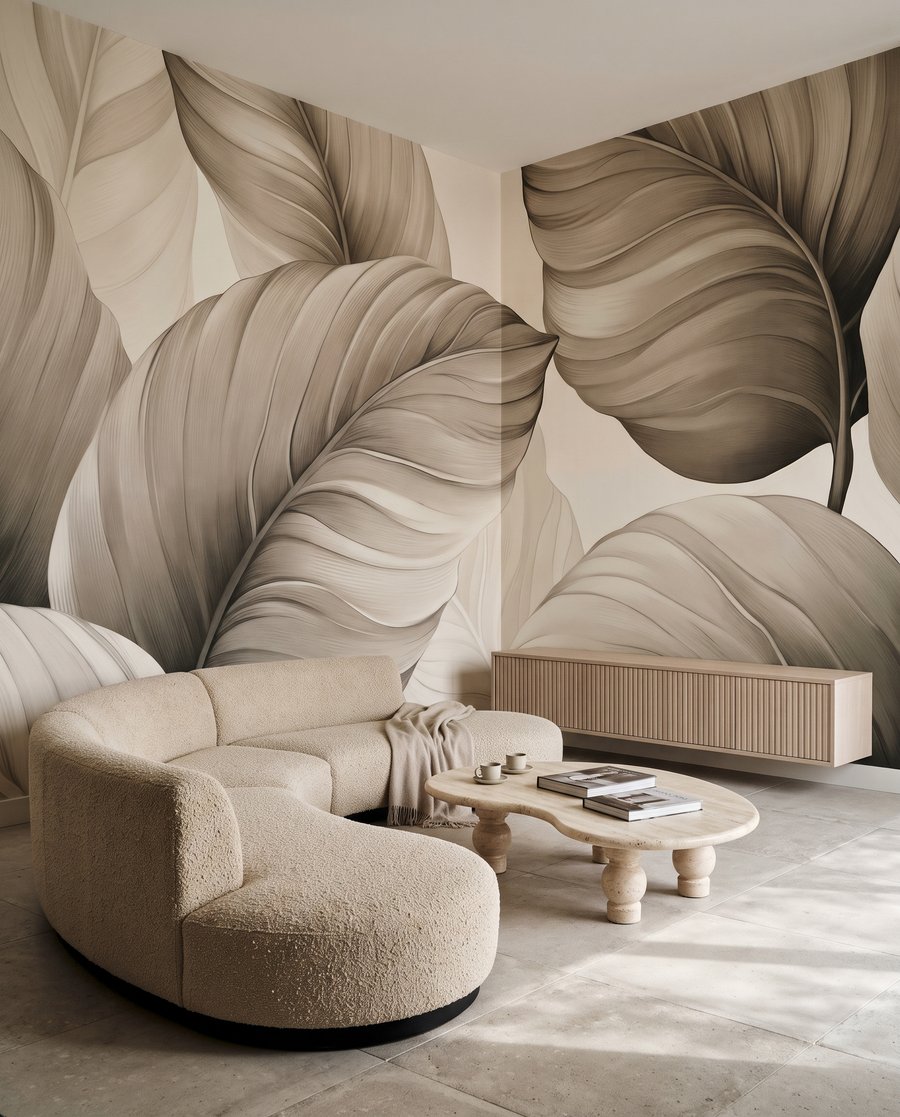Hojas redondas con nervios — interior 1
