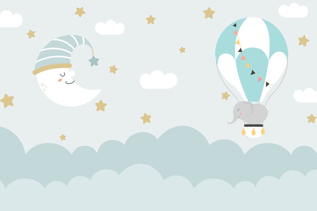 Elefantito en globo — diseño completo