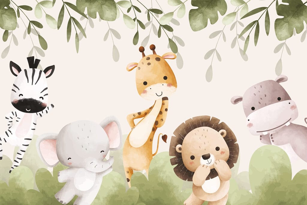 Amigos de safari — diseño completo