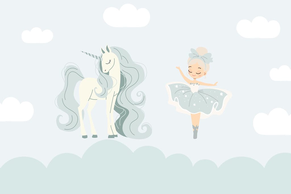 Unicornio y bailarina — diseño completo