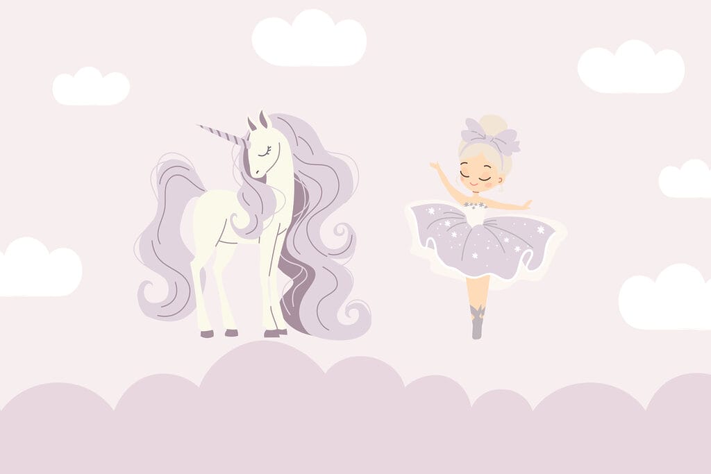 Unicornio y bailarina — diseño completo