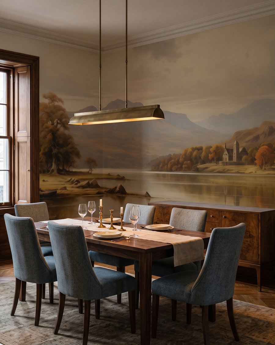 Lago otoñal con barcas — interior 6