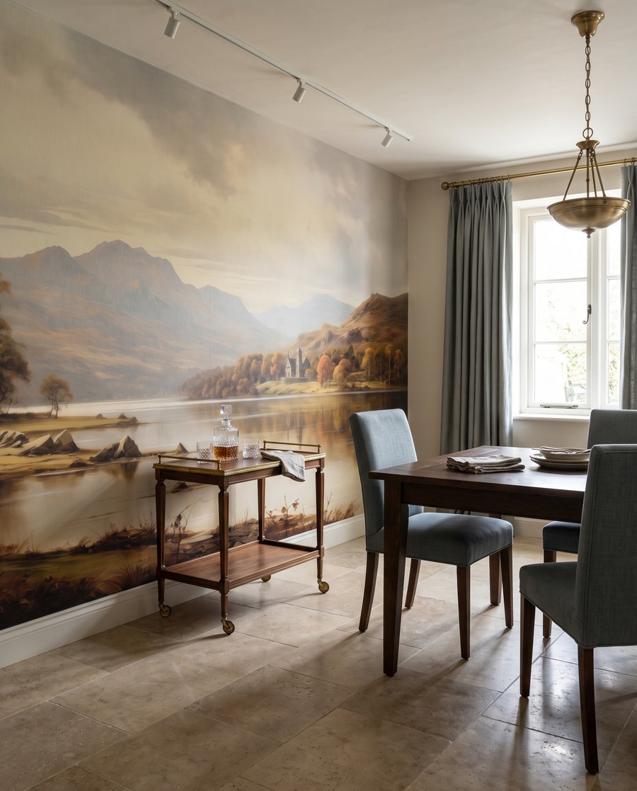 Lago otoñal con barcas — interior 7
