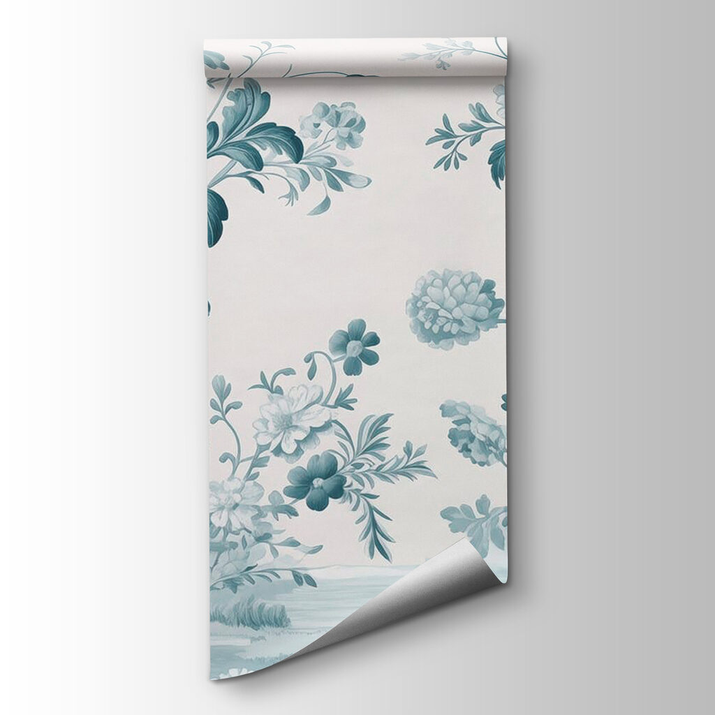 Pájaros azules entre flores — vista del producto