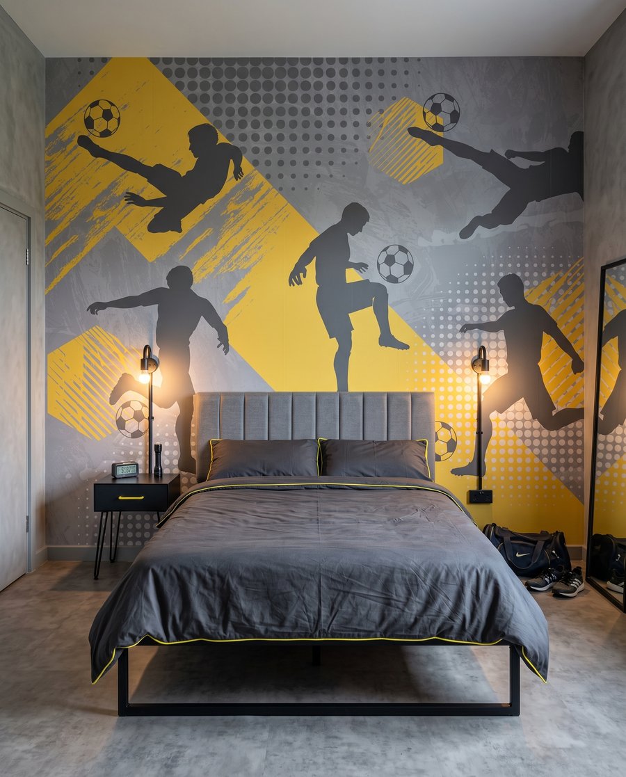 Futbolistas en movimiento — interior 2