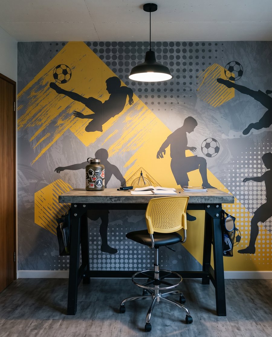 Futbolistas en movimiento — interior 3