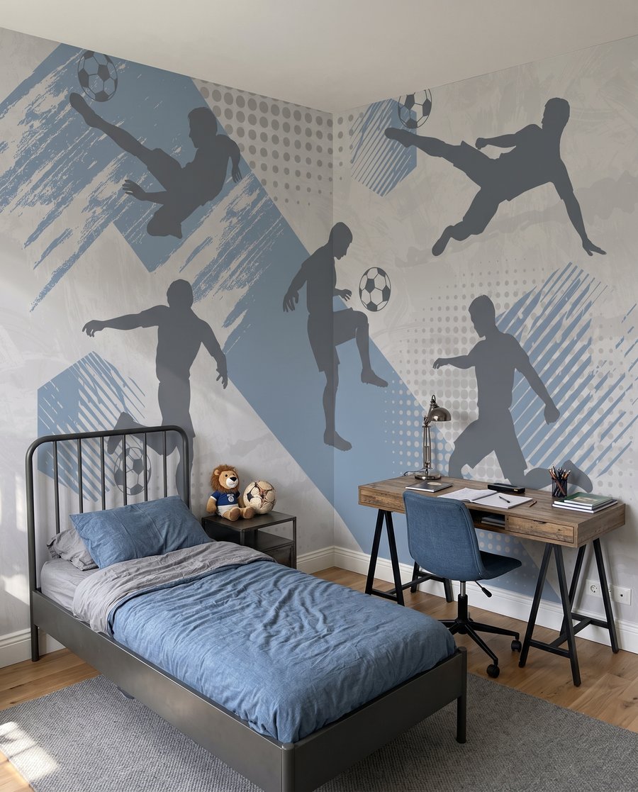 Futbolistas en movimiento — interior 3